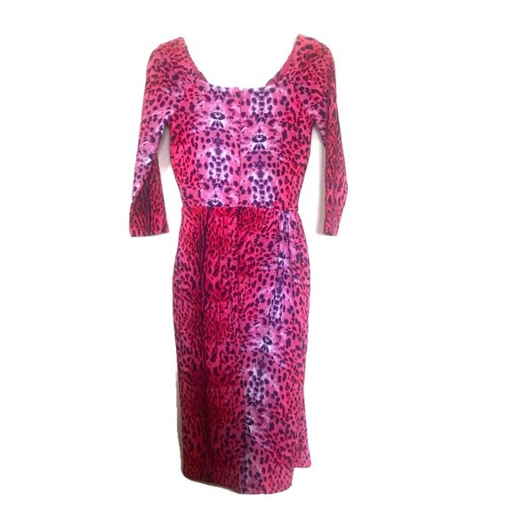 NWT NEW Vixen Micheline Pitt Pink Leopard Dress belt Scarf size small - Picture 7 of 8